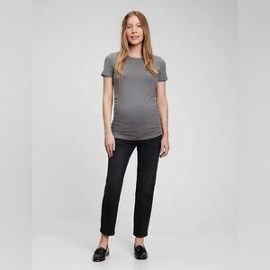 GAP Maternity True Waistband Full Panel Girlfriend Jeans Black 31/12 NWT $80